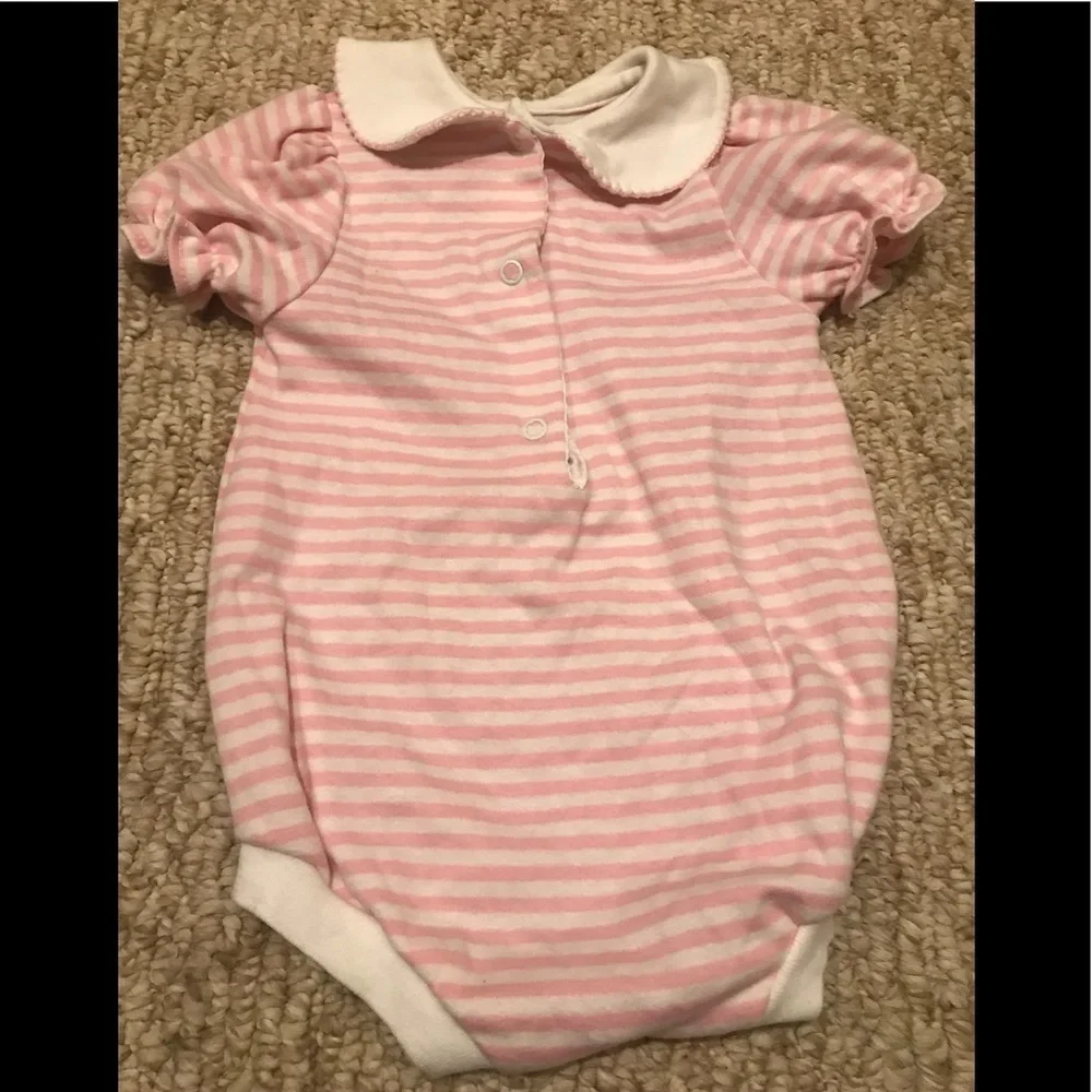 Rare Vintage Peter Pan Collar Pink Romper